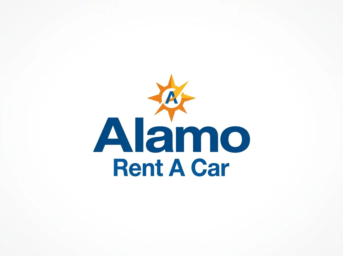 Alamo Rent A Car logo white background, official brand mark